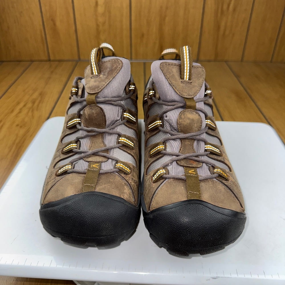 Keen Targhee II Waterproof Hiking Shoes Mens 10 Brown Leather Low Top Trail 0708 - Picture 3 of 16